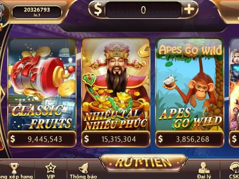 Màn hình game Slot và game Bắn cá với đồ họa sống động tại 99ok